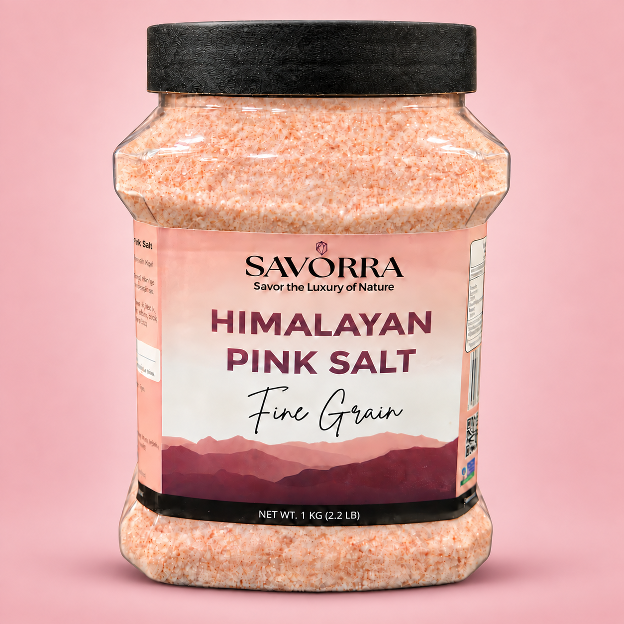 1kg Himalayan Pink Salt Jar - Fine Grain - Image 5