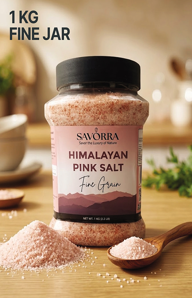 1kg Himalayan Pink Salt Jar - Fine Grain
