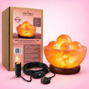 3–4 kg Fire Bowl Lamp w/ Massage Balls