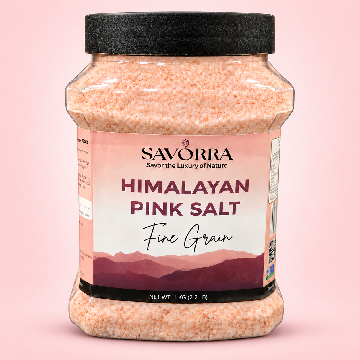 1kg Himalayan Pink Salt Jar - Fine Grain - Image 4