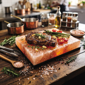 Himalayan Salt Cooking Slab w/ Steel Tray